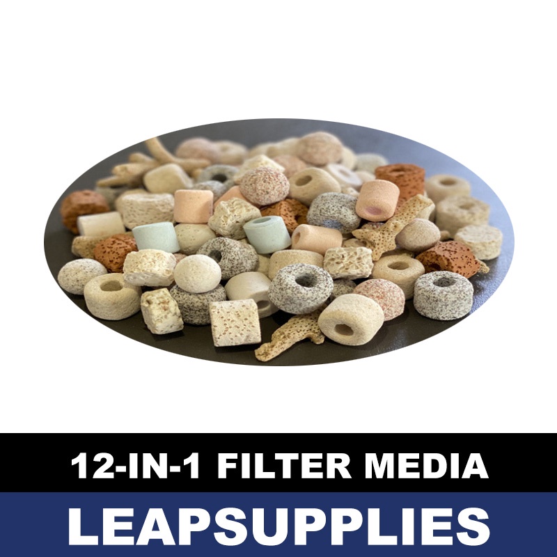 LEAP Fish Tank Filter Media 12in1 (500g) Aquarium Filter Bio Rings