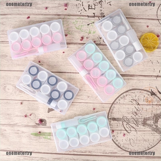 【metertry】5 Pairs Contact Lens Case Cosmetic contact Storage Box With Bottle A