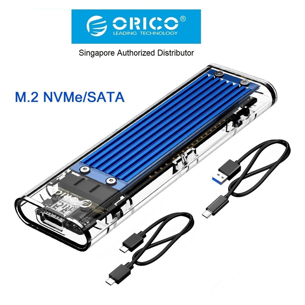 Orico M2 Nvmem2 Sata Dual Protocol Ssd Enclosure 10gbps Tcm2m C3 Shopee Singapore