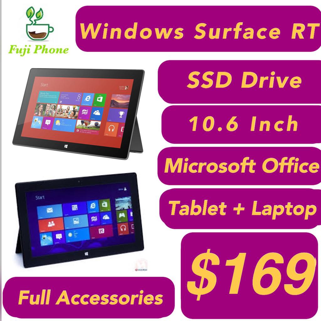 Microsoft Surface Rt Tablet Laptop Ssd Drive Microsoft Office Shopee Singapore