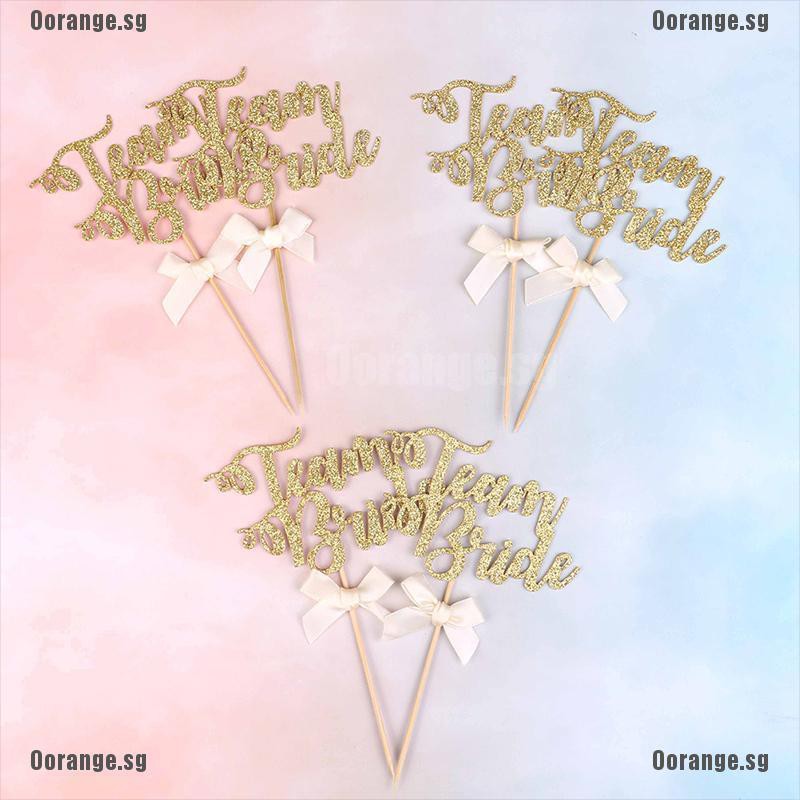 AG 6pcs team bride cake cupcake toppers bachelorette hen party ...