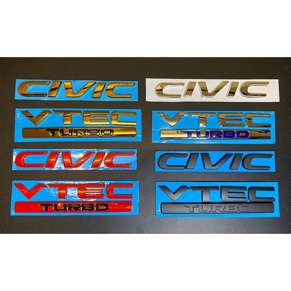 Shop Malaysia] Honda civic FC Emblem logo Honda Vtec Turbo gold or 