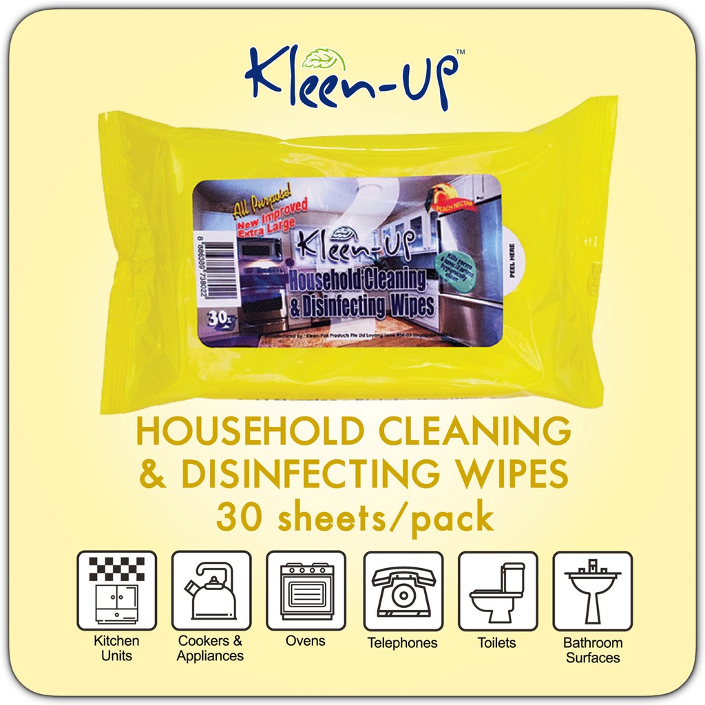 (KLEENUP) HouseHold Cleaning and Disinfecting WIPES / 6 Packs * 30