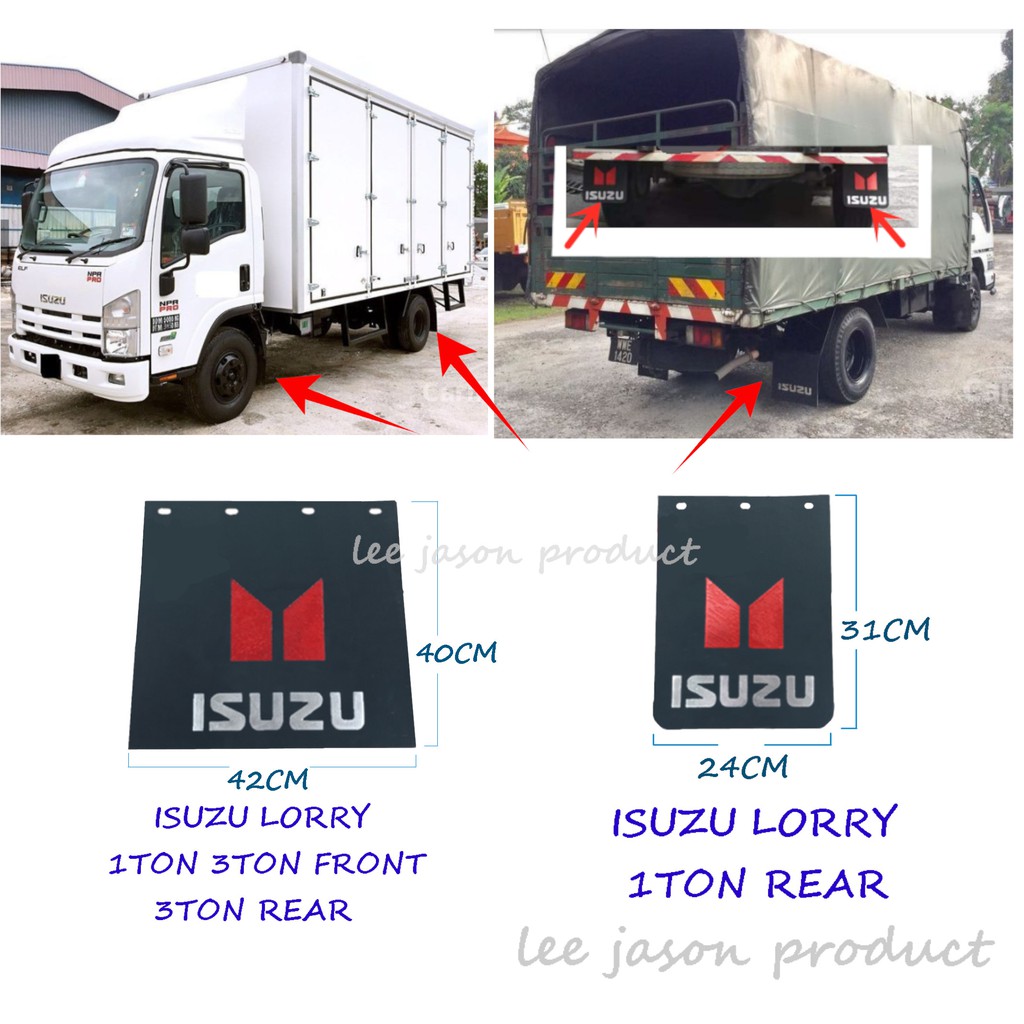 Shop Malaysia Pvc Mudflaps For Isuzu Lorry 1ton 3ton Front Rear 1pc Price Shopee Singapore