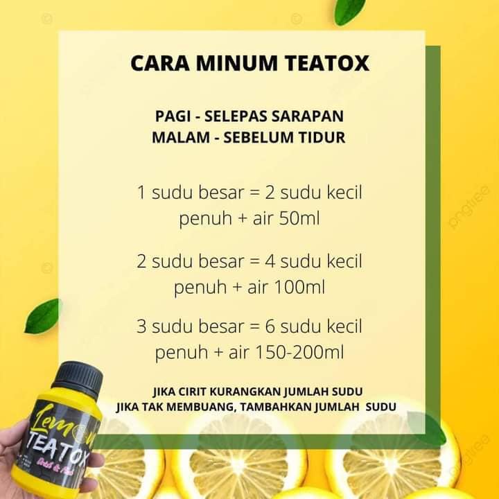 cara minum lemon teatox