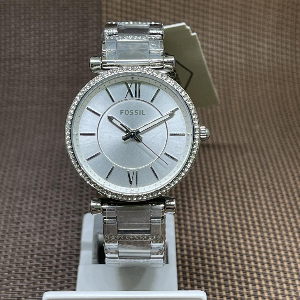 Fossil ES4341 Carlie Stainless Steel Analog Round Silver Dial Quartz Ladies  Watch | Shopee Singapore