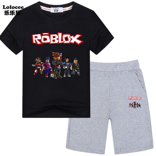 Roblox Shorts Minecraft Tshirts Sets Kids Fashion Games Clothes Sets Shopee Singapore - with my woes t shirt dress w black white striped roblox