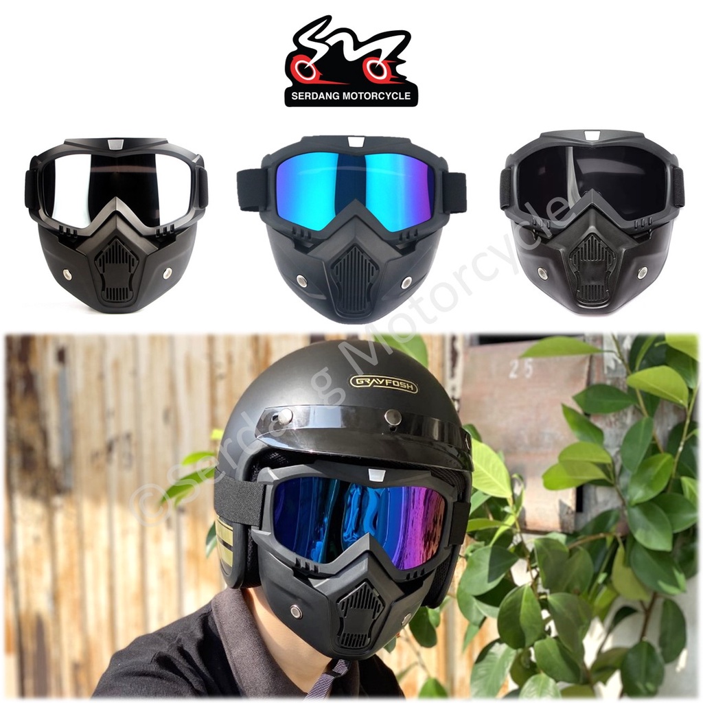 [Shop Malaysia] tactical goggle mask motorcycle helmet goggles visor riding cycling outdoor sport safety glass shield 护目镜 面罩