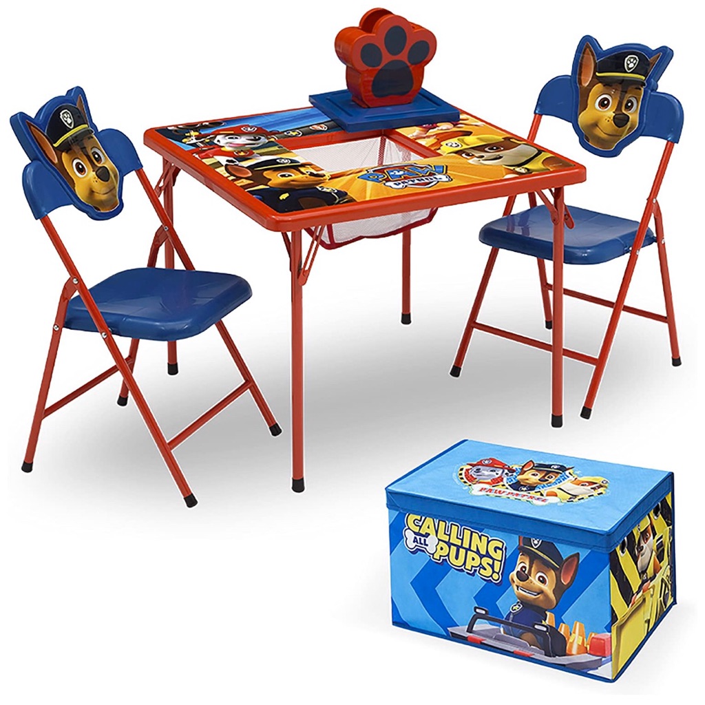 paw patrol 4 pieces table and chairs set