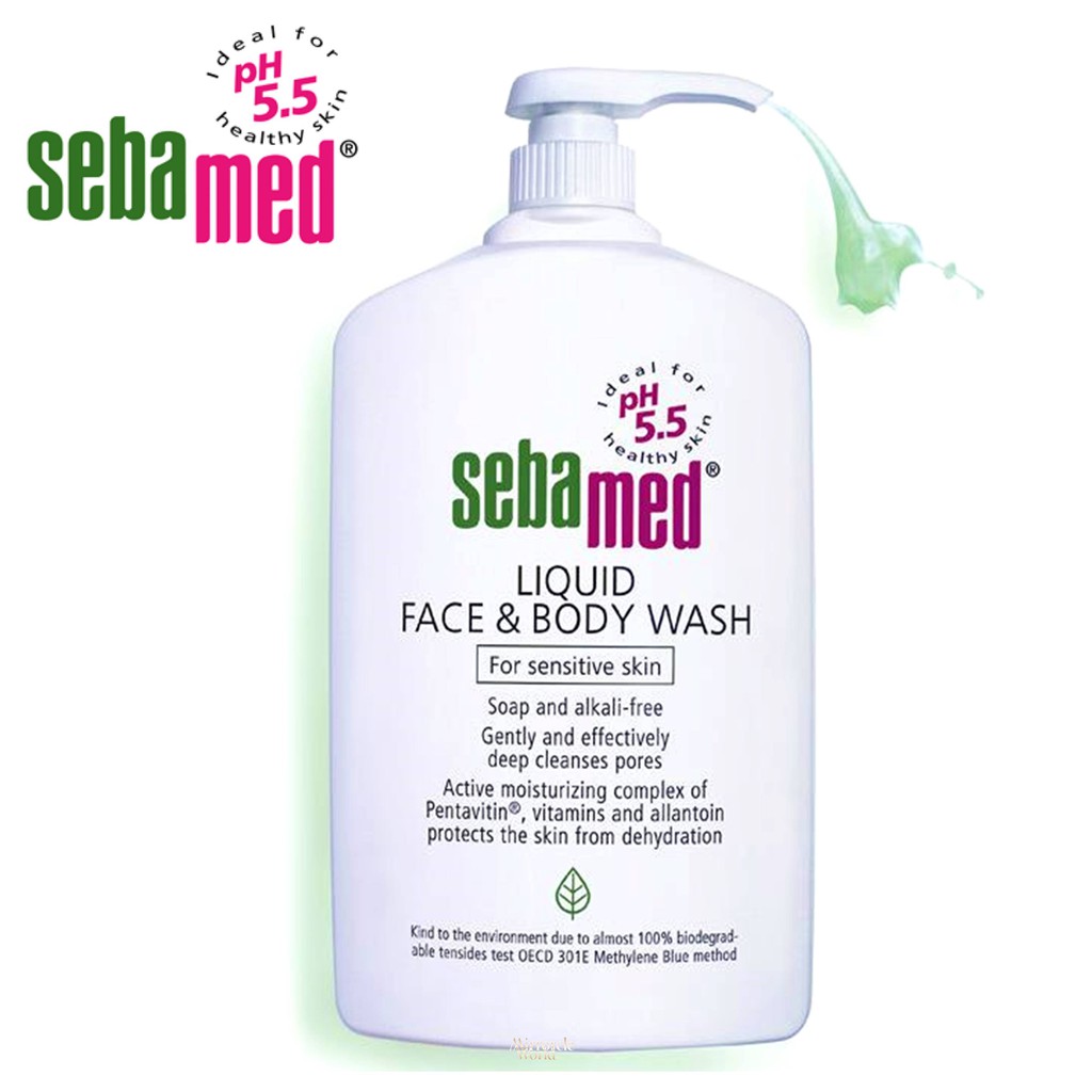 Sebamed Ph 5.5 Liquid Face n Body Wash 1000ml. Suitable for Baby/Ezcema