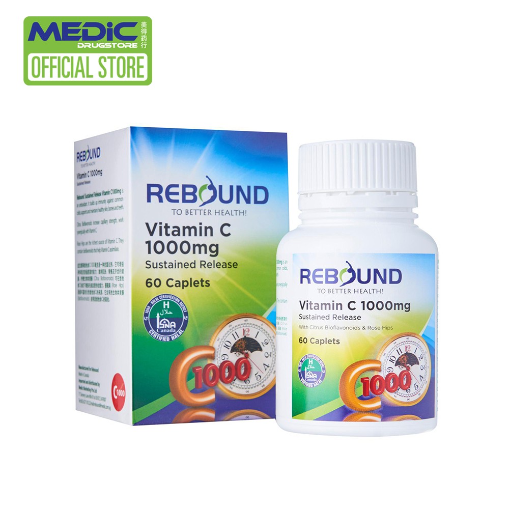Rebound Sustained Release Vitamin C 1000mg Caplet 60s - By Medic Drugstore