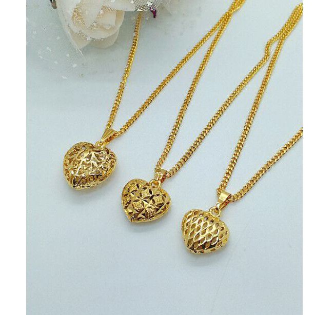 Korean Gold Sadur 24k Centipede Neck Chain Love Cop Locket 916 Shopee Singapore