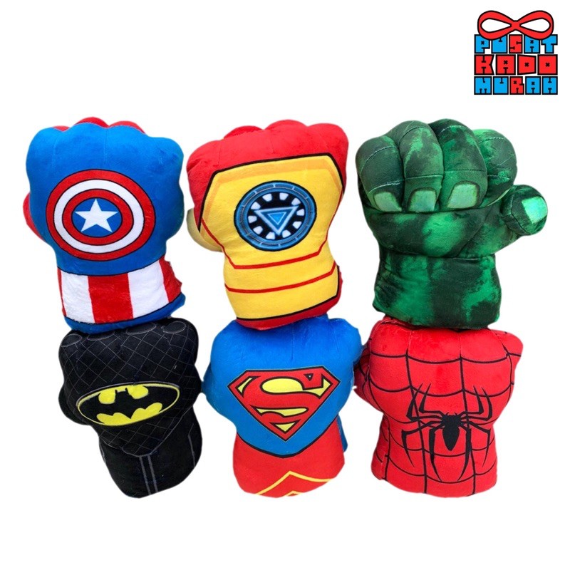 Marvel Avengers Ironman/Hulk/Spiderman S.H.I.E.L.D Boxing Gloves Pair Superhero 
