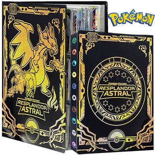 540Pcs  Pokemon Cards Album Book Cool Collections Gilding 9 Square Grid Pokemon Card Book Collection Can Contain 540 Cards 30 Pages