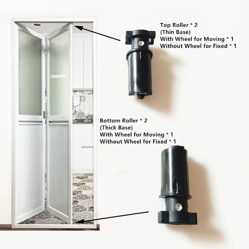 Strong Bi Fold  Door Roller Replacement for Washroom Toilet 
