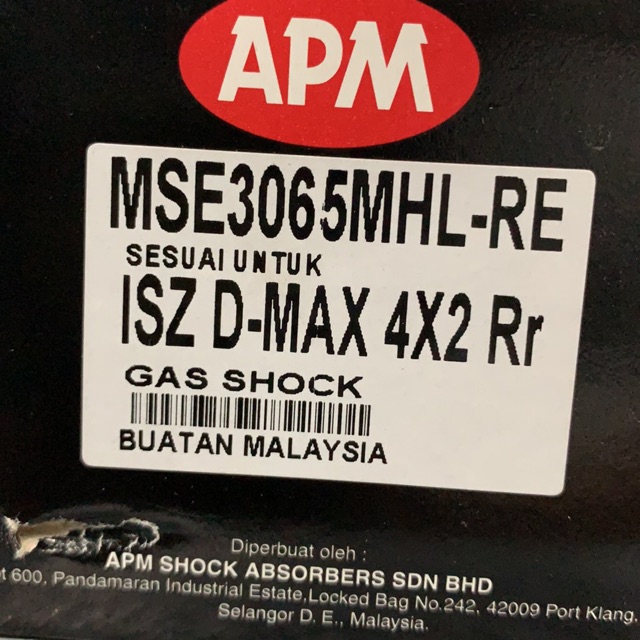 Apm Monster Isuzu D Max Tsr54 2wd Gas Shock Absorber Rear Set 2pcs Shopee Singapore