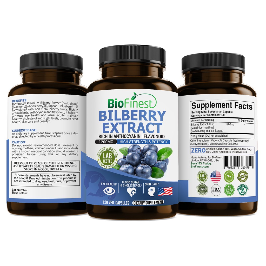 bilberry extract capsules