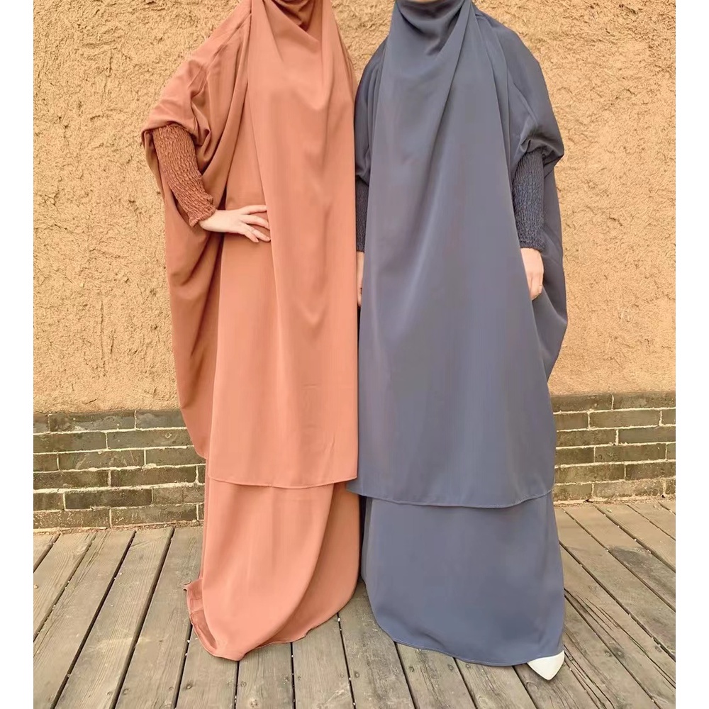 S Q Ramadan Piece Muslim Prayer Garment Sets Women Hijab Abaya Jilbab