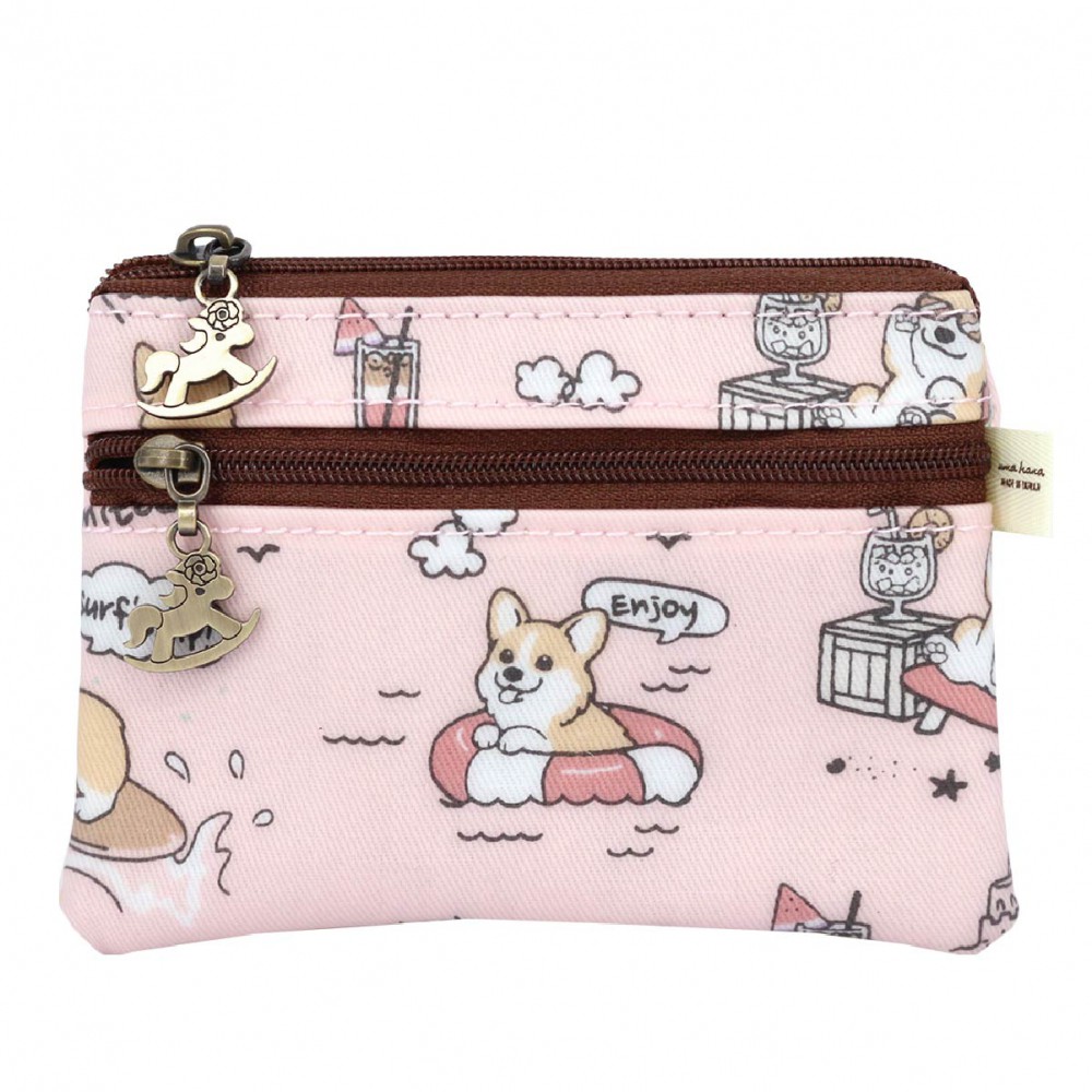 Uma hana Waterproof Double Zipper Coin Purse with Key Ring UMA012 Shopee Singapore