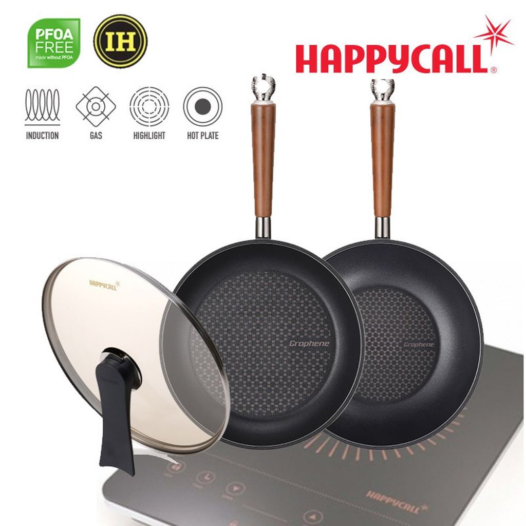 Happycall Graphene IH Frying Pan wok 3Set / induction cooker woks pans
