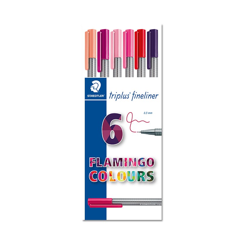 STAEDTLER Fineliner triplus "MY flamingo COLOURS" 6er Etui STAEDTLER Fineliner triplus "MY flamingo COLOURS" 6er Etui