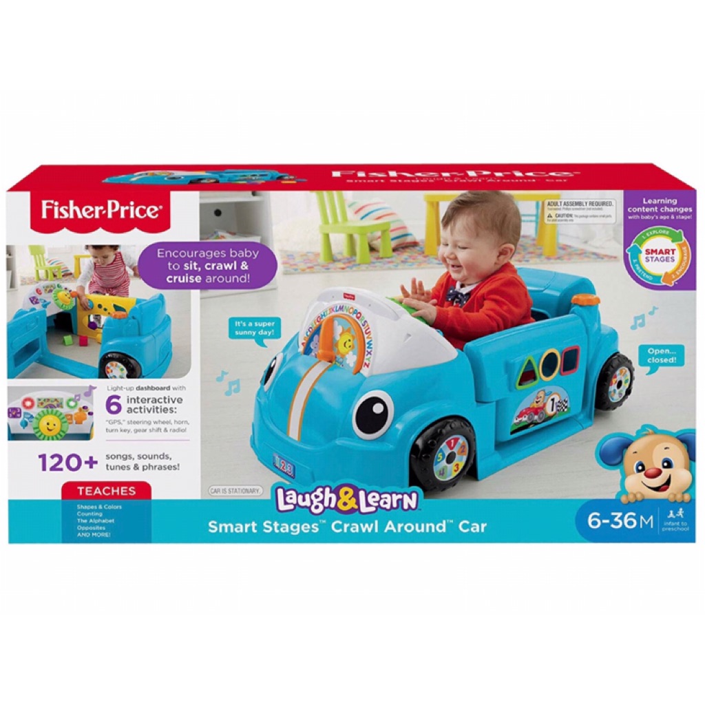 laugh and learn smart stages car blue