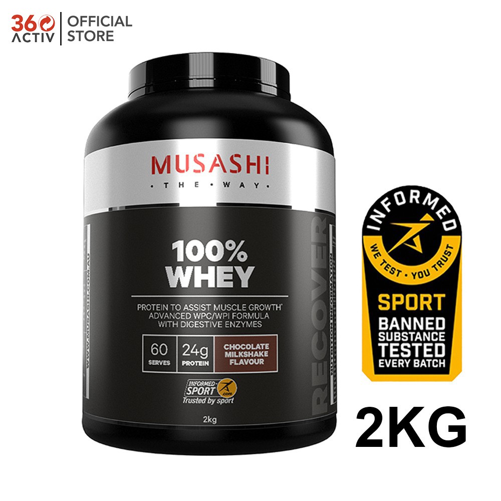 Musashi 100 Whey Powder 2kg Assist Muscle Growth WPC Formula Shopee Singapore