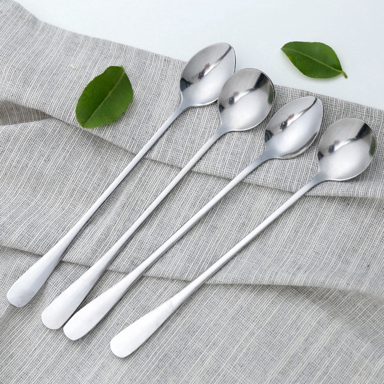 YTKorea Creative Stainless Steel Long Spoon Office Coffee spoon