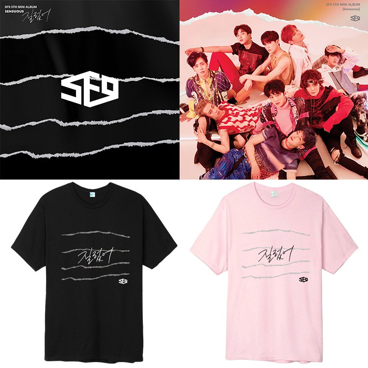 Men S T Shirt Star Tee Sf9 Combination Album Sensuous Support Clothing With The Shopee Singapore - pink simple supreme shirt cheap buynow roblox