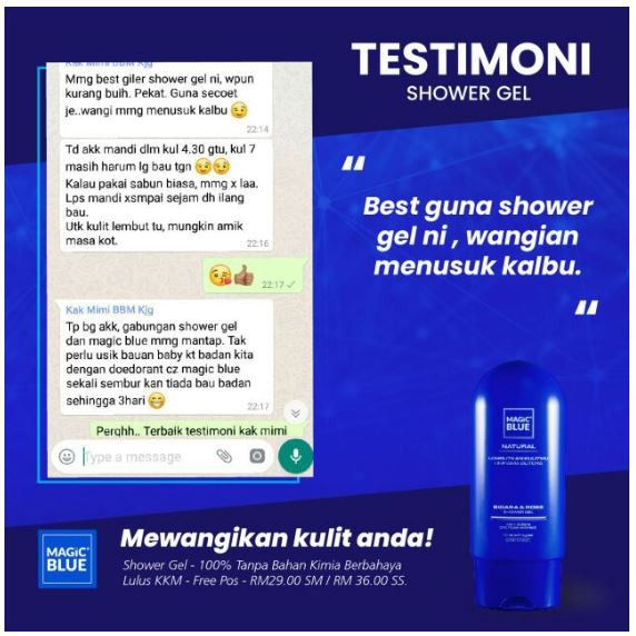 Magic Blue Shower Gel Sabun Mandi Shopee Singapore