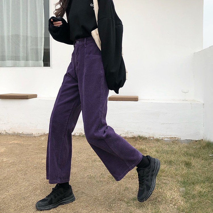 dark purple corduroy pants