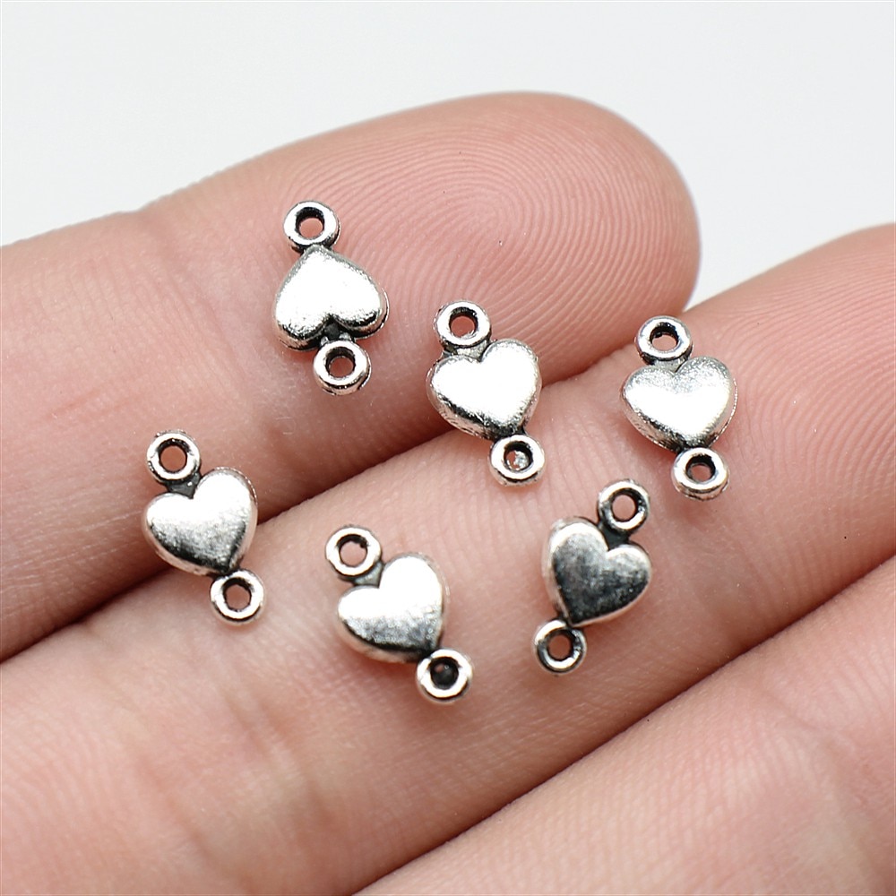 17x14mm Antique Silver Color Antique Gold Hollow Flower Connector Charms For Jewelry Making DIY Jewelry Findings