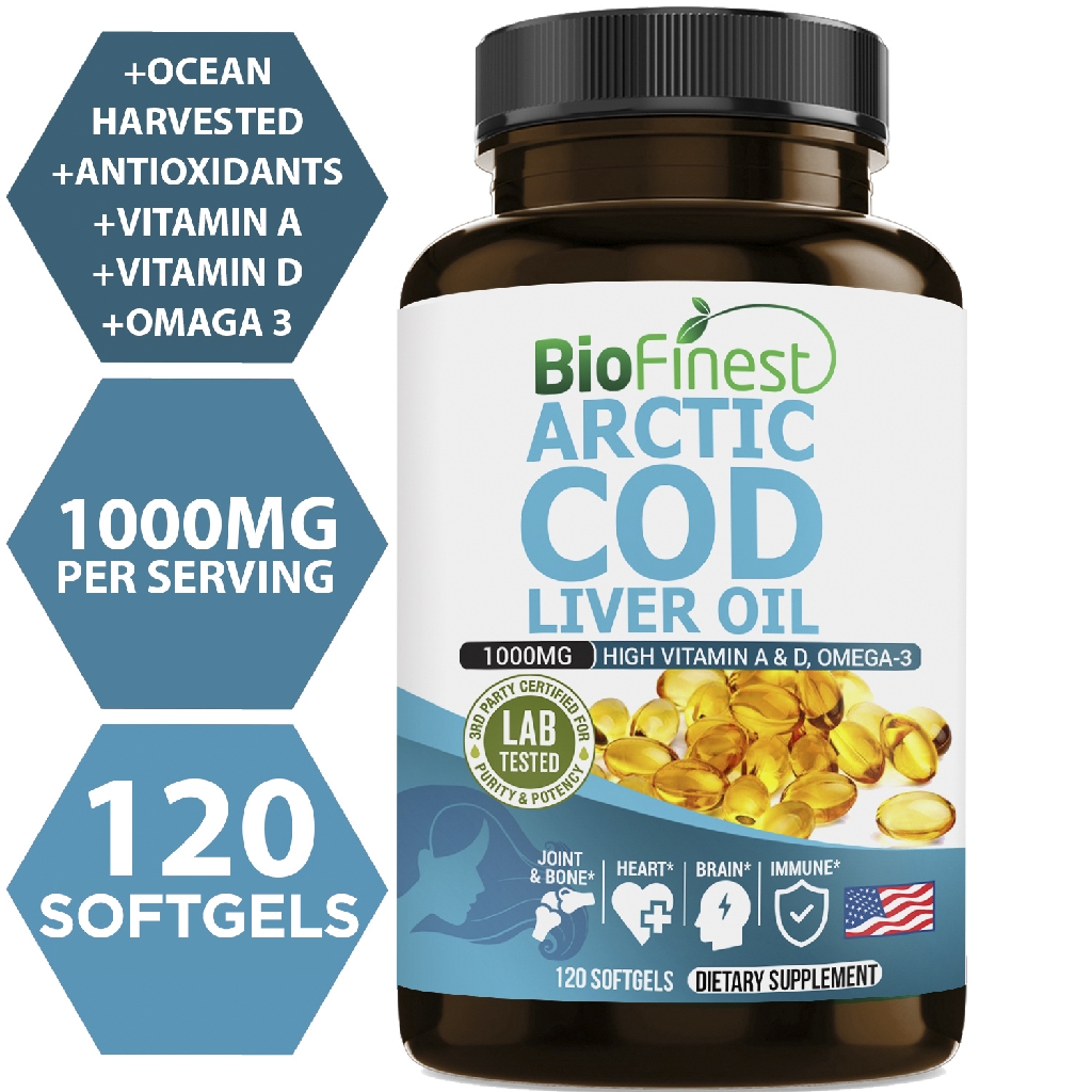 Biofinest Cod Liver Oil Capsules With Vitamin A & D, Omega 3 (120 softgels) Shopee Singapore