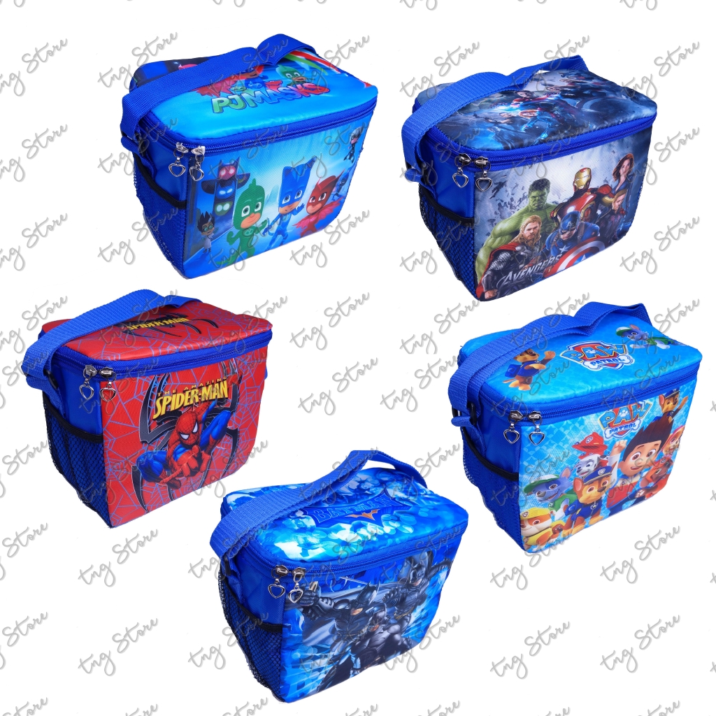 Trendy Store Spiderman Paw Patrol Pj Mask Batman Avenger Kid Lunch Bag Boy With Aluminum Foil Shopee Singapore