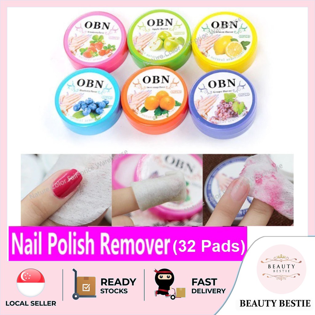 LOCAL SELLER* 1 PIECE / 3 PIECE ASSORTED FRUIT SCENTED NAIL POLISH REMOVER  WIPES (32 PCS) | Shopee Singapore