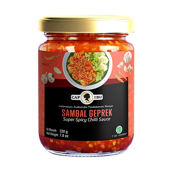 Cap Ibu Sambal Geprek Super Spicy Chilli Relish 220g Shopee Singapore