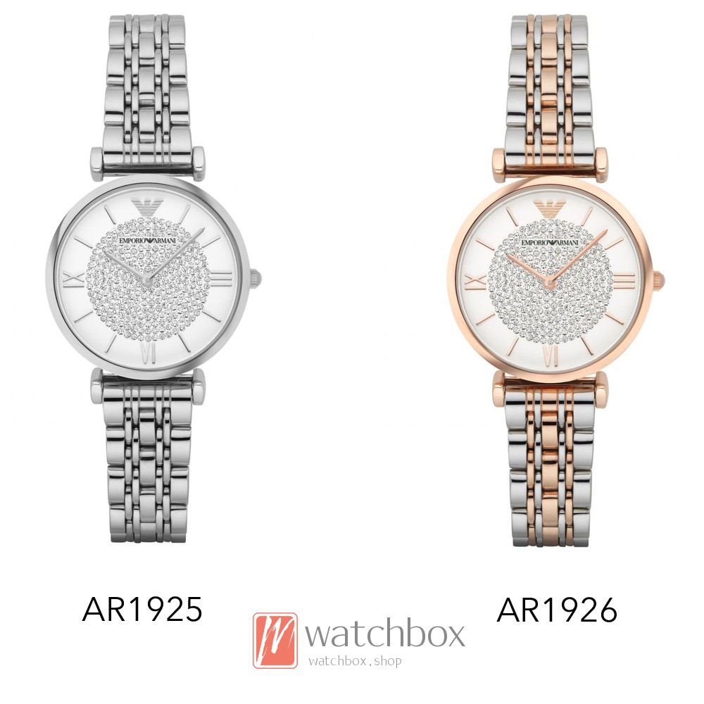 emporio armani women's stainless steel bracelet watch 32mm ar1925