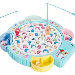 Xmas Gift for Kids Fishing Game Electric Musical Fishing Toy with 24 Fishes 