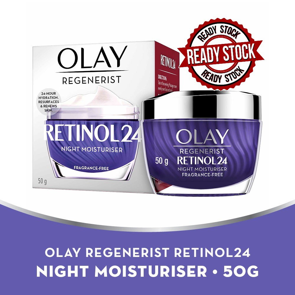 Olay Regenerist Retinol 24 Night Moisturiser 50gm Exp 2025 Shopee