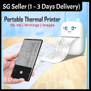 🔥SG Seller!!🔥 Portable Mini Thermal Printer / Sticker Label Printer | No Ink Need For School / Work / Leisure / Gift