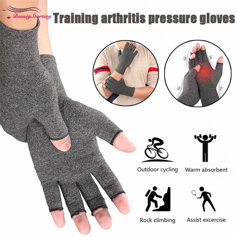 BT Compression Arthritis Half Finger Gloves Health Care Arthritic Joint