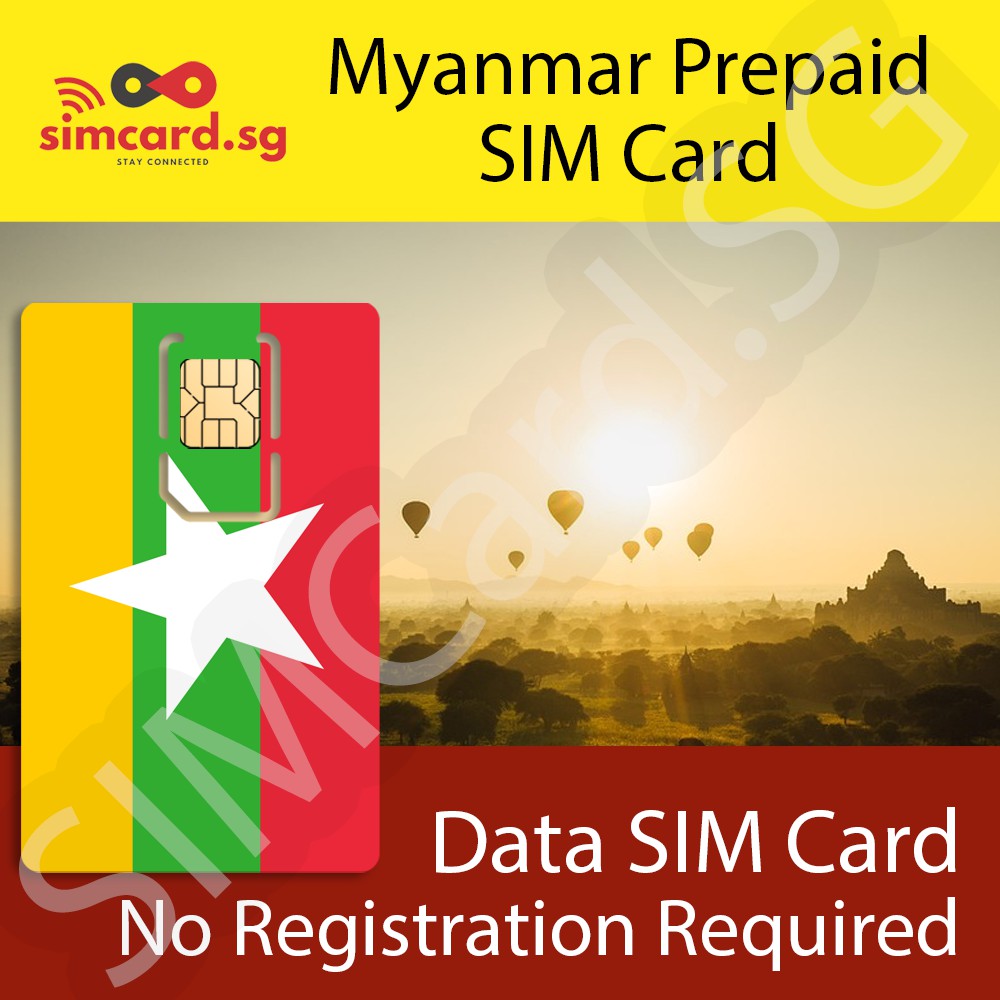 Myanmar Burma Prepaid Sim Card By Simcard Sg Shopee Singapore