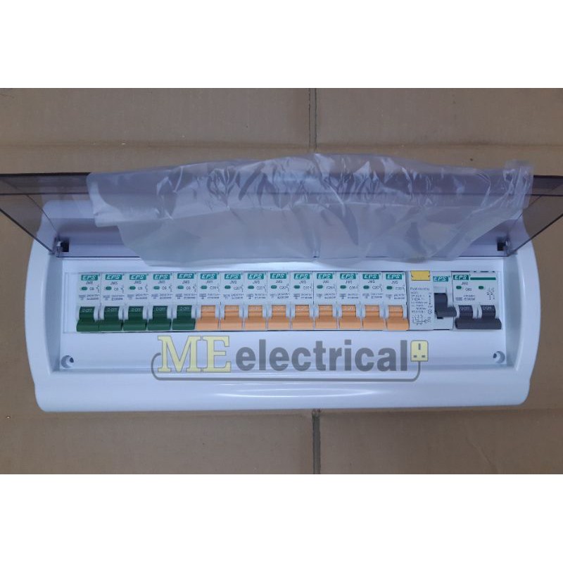 DB BOX 15 19way (Full set) EPS MCB 6A20A + ELCB 63A +Main switch 63A