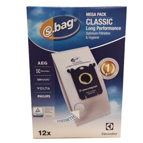 Electrolux S-bag Classic Long Performance Megapack E201M Vacuum Cleaner Bags x24