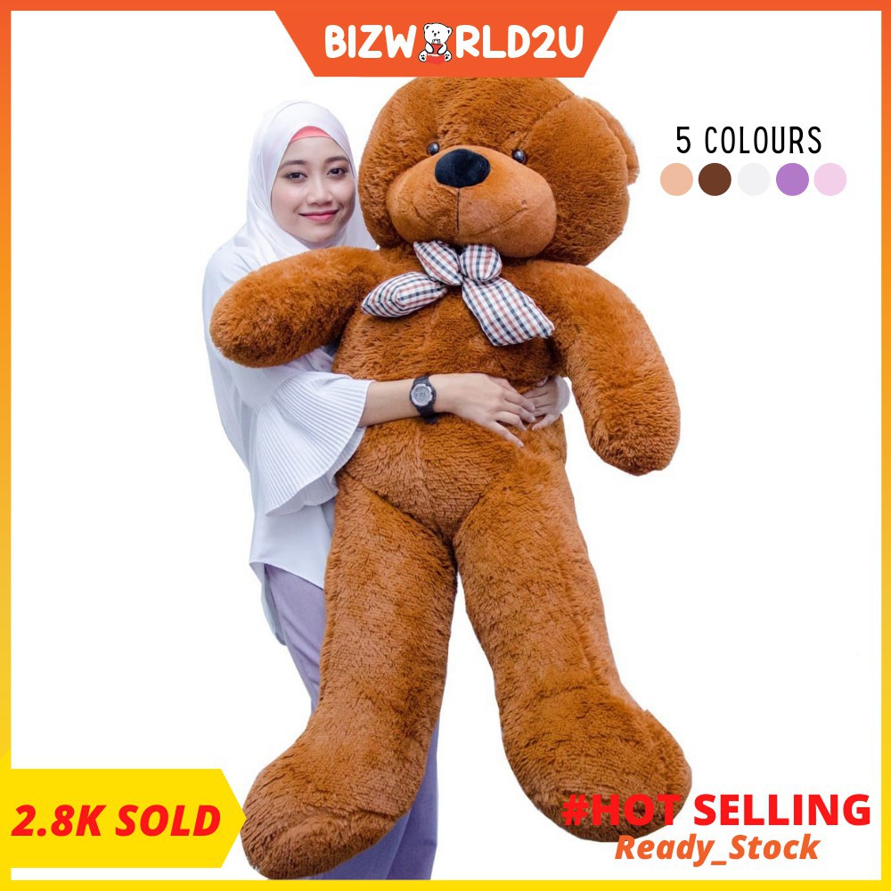 160cm 1 6m Giant Teddy Bear Plush Toys Doll Birthday Gift Valentine Gift Bear Besar Kids Doll Patung Beruang Shopee Singapore