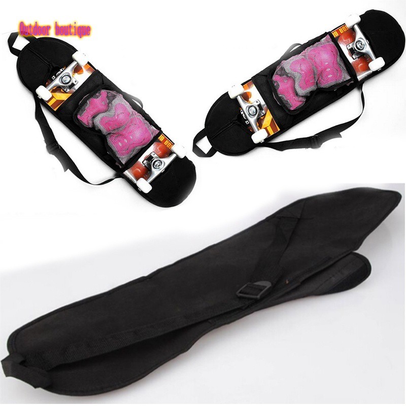 Nylon Fabric Skateboard Carry Bag Kick Skate Scooter Longboard Storage 
