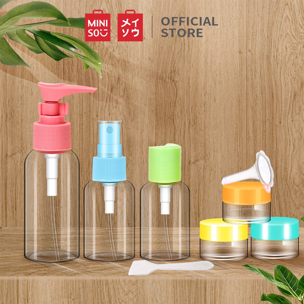 Miniso 8PCS Colorful Travel Bottle Set Portable Multipurpose Cosmetic Travel  Bottles | Shopee Singapore