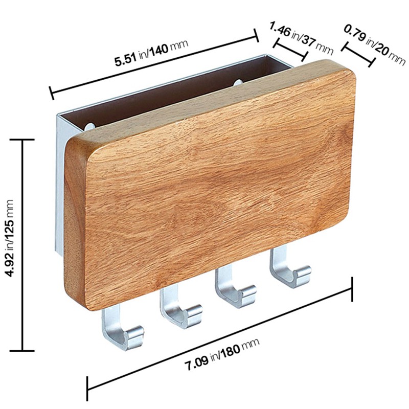 Key Holder Decorative Wooden Key Chain Rack Hanger Wall Mounted