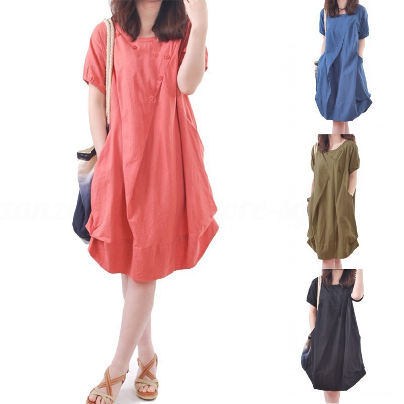 women's short sleeve casual dresses