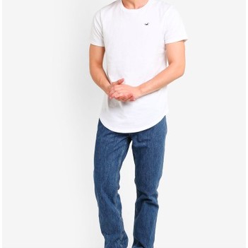 Hollister Curved Hem T-Shirt | Shopee 